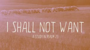 I Shall Not Want For Provision – Part 2