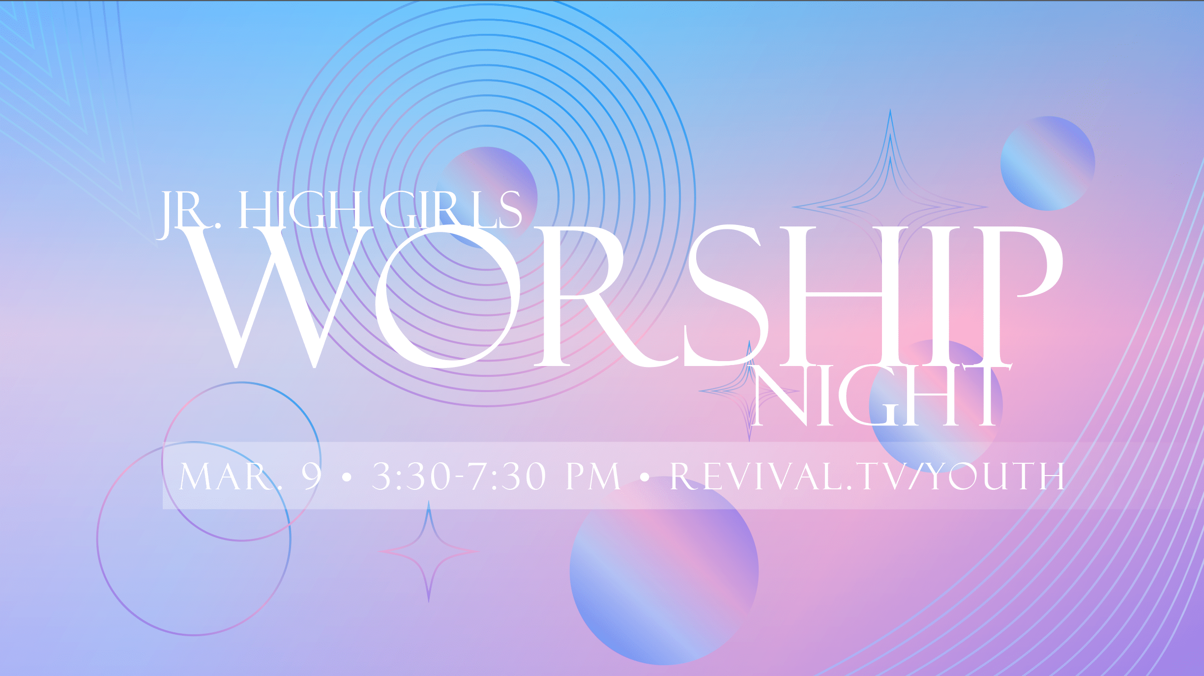 Jr. High Girls Worship Night