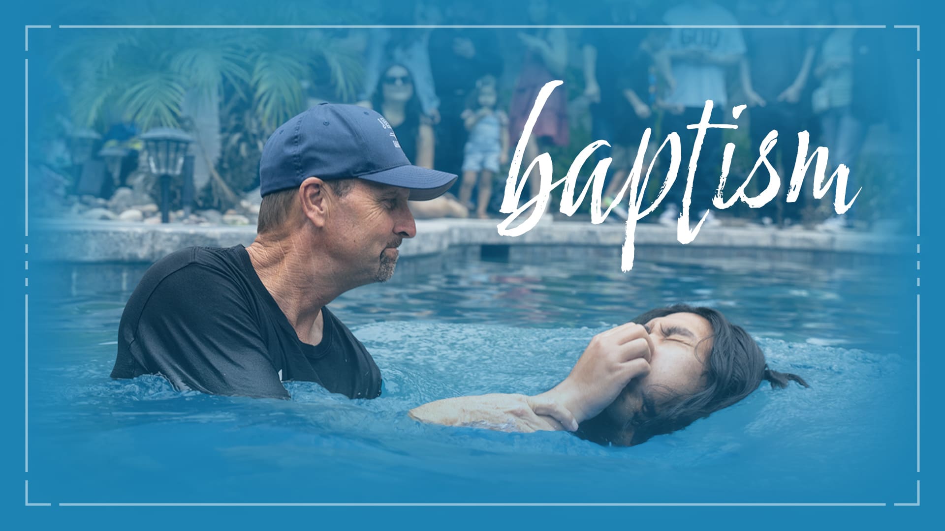 A joyful baptism taking place at Revival Christian Fellowship, symbolizing new life in Jesus.